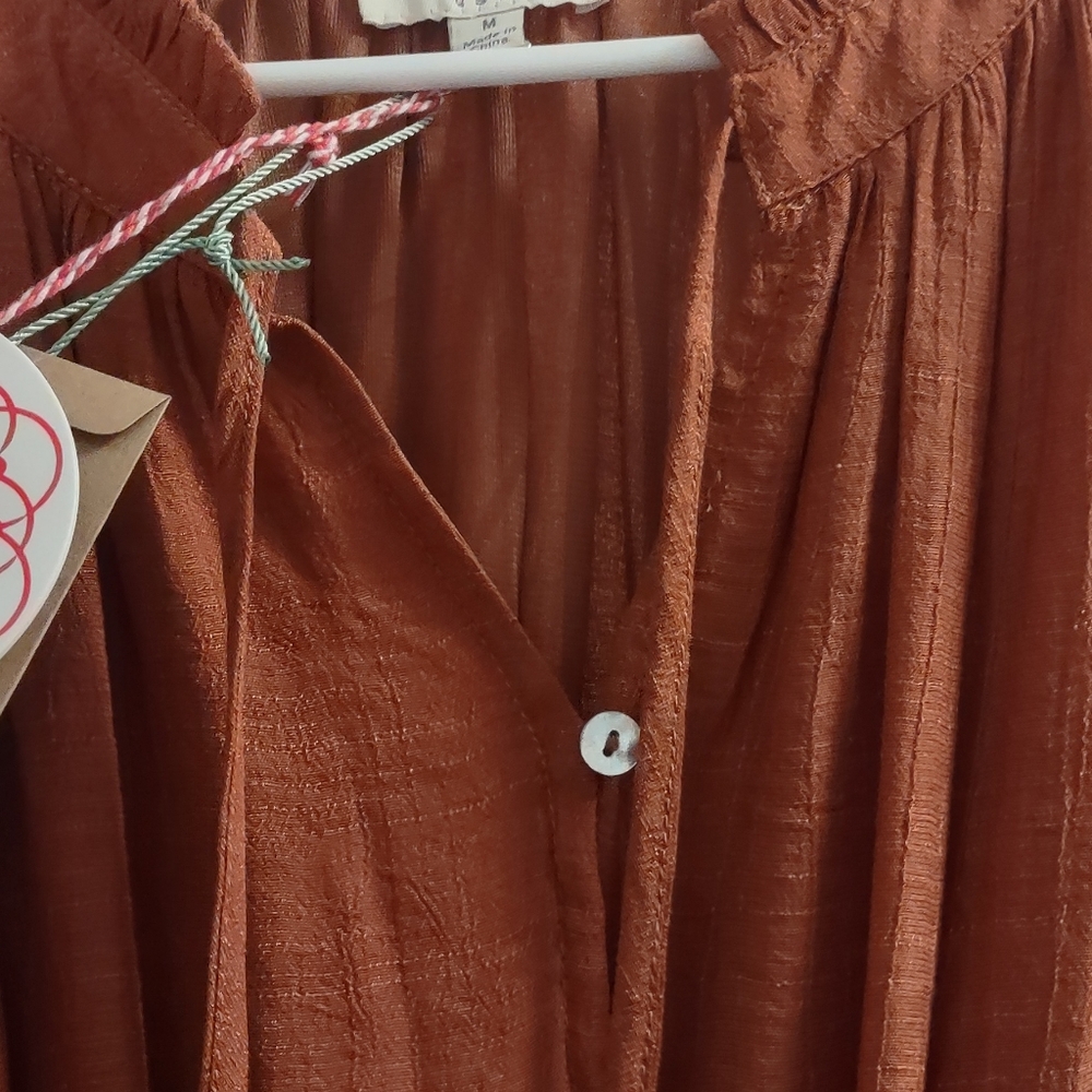 Billowy Bohemian Gypsy Midi Dress - Picture 11 of 15